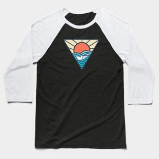 Art Deco Origami Boat Baseball T-Shirt